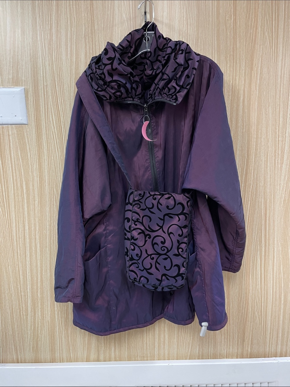 Bag It Purpe Reversible Coat One Size